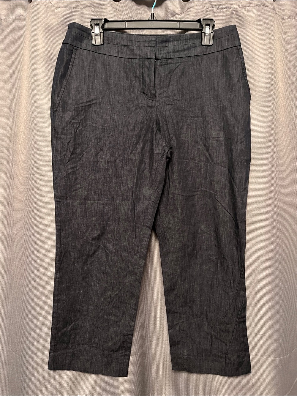 LOFT Charcoal Cropped Ankle Pants